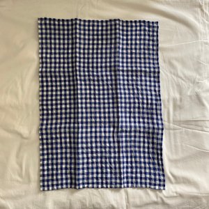 ☆R&D.M.Co- GINGHAMCHECK KICTHENCLOTH blue