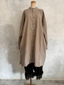 ARMEN  UTILITY BANDED COLLAR LONG SHIRTS