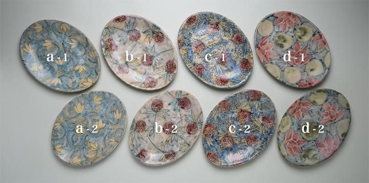 堂前守人・陶器作品】｜ オーバル皿＜a,b,c,d＞