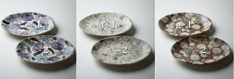 堂前守人・陶器作品】｜オーバル皿＜e,f,g＞