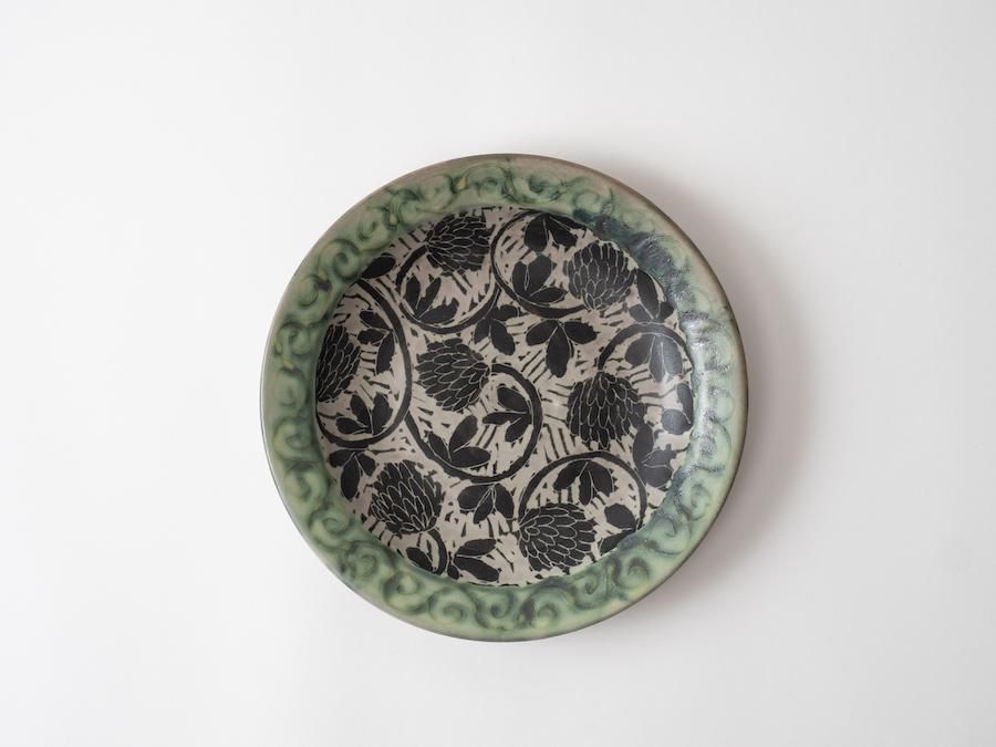 陶芸家] 堂前守人作 楕円 皿