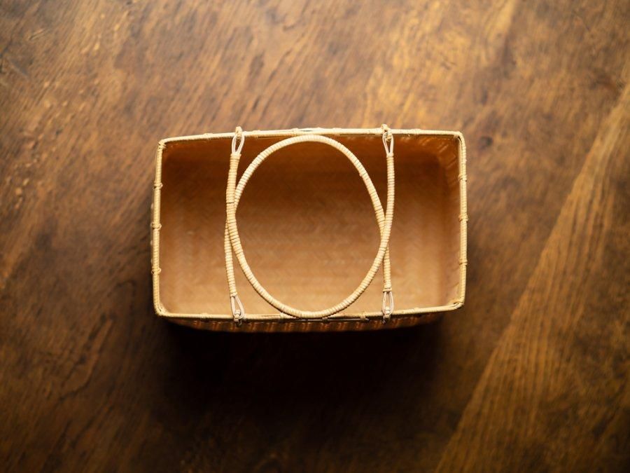 髙比良 護・竹工芸作品】｜ 竹籠Bag／網代編み（あじろあみ