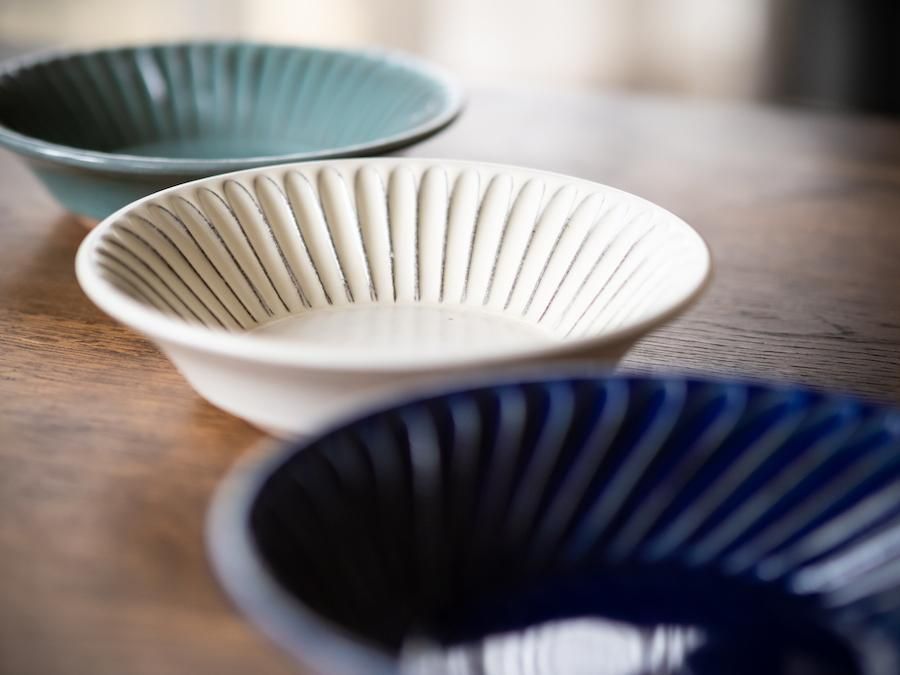 雅峰窯／丹波・立杭】｜ 鎬・朝顔鉢（真っすぐ鎬）｜ 白 ～Online Shop