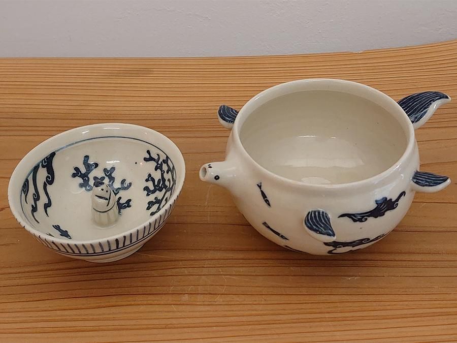 BLEACH 陶器チャーム セット 吉村尚子・陶芸作品】｜ 酒器セット「浦島太郎」～片口／酒盃