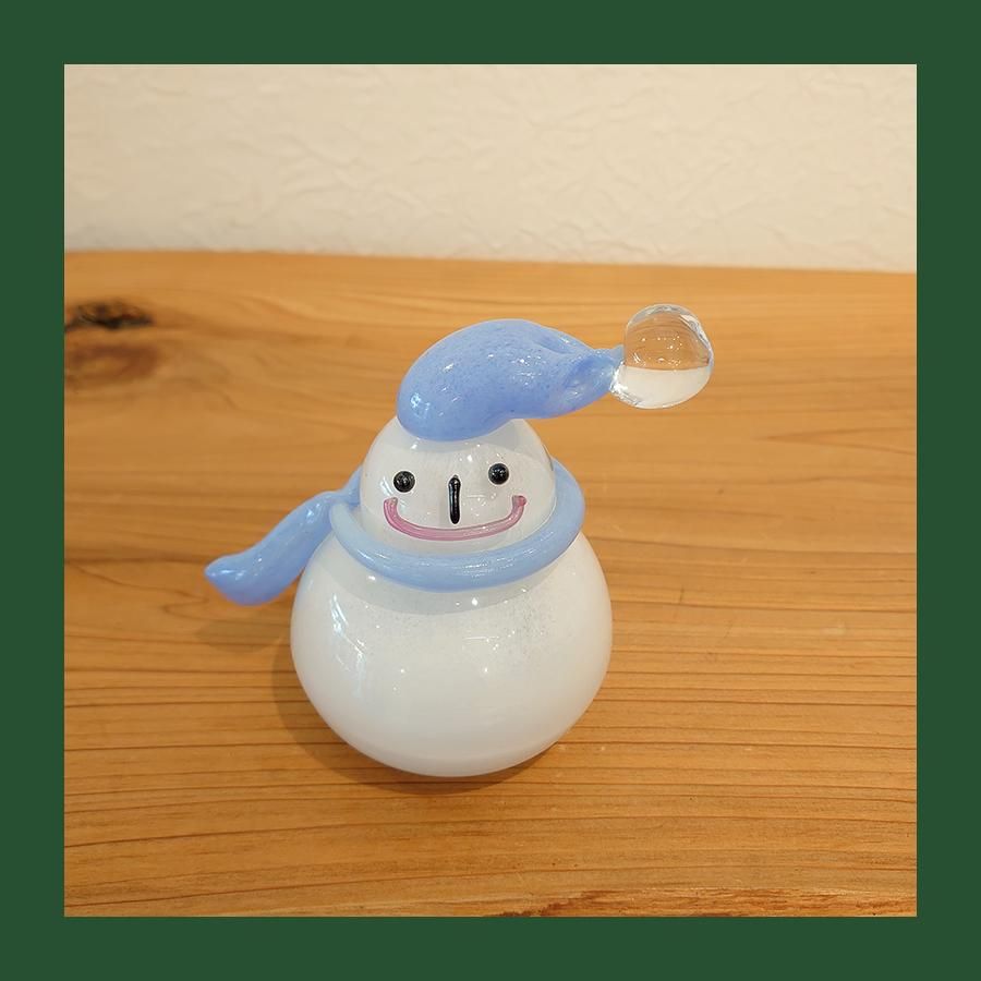 期間限定！【オカモトヨシコ・ガラス作品】｜雪だるま～“snowman