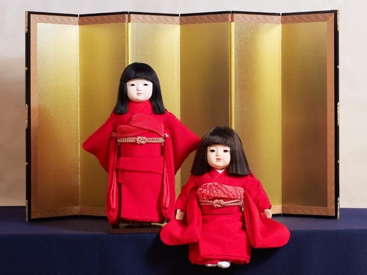 京都 桂甫作 安藤人形店】｜還暦市松-立ち ～Online Shop｜紅椿