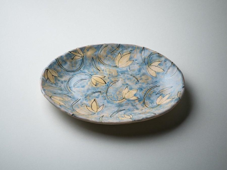 堂前守人・陶器作品】｜ オーバル皿＜a,b,c,d＞