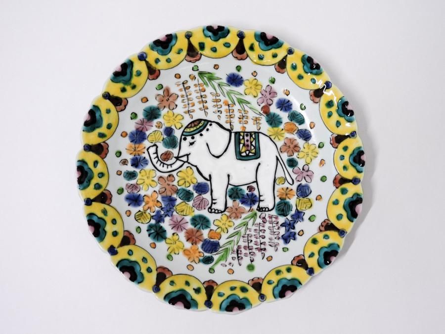 永井麻美子 百花手風輪花 小皿 永井麻美子／陶芸作品 - Online Shop｜紅椿それいゆ