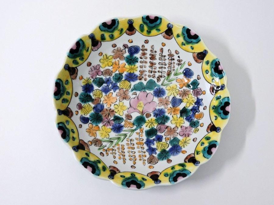 永井麻美子 百花手風輪花 小皿