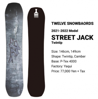 <img class='new_mark_img1' src='https://img.shop-pro.jp/img/new/icons20.gif' style='border:none;display:inline;margin:0px;padding:0px;width:auto;' />30%OFF! TWELVE ȥ STREET JACK JACK twintip camber 21-22ǥ Ρܡ