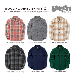 <img class='new_mark_img1' src='https://img.shop-pro.jp/img/new/icons1.gif' style='border:none;display:inline;margin:0px;padding:0px;width:auto;' />25-26ͽʡ ͽʧGREEN CLOTHING ꡼󥯥 WOOL FLANNEL SHIRTS եͥ륷ġǼ2025ǯ11ͽ