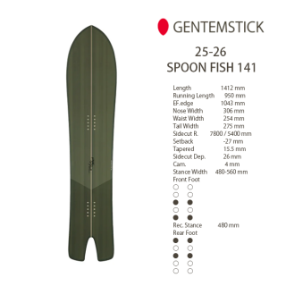 25-26ͽʡ ͽʧGENTEMSTICK ƥ󥹥ƥå SPOON FISH 141 סեåǼ2025ǯ62026ǯ2ͽ