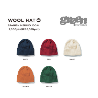 <img class='new_mark_img1' src='https://img.shop-pro.jp/img/new/icons1.gif' style='border:none;display:inline;margin:0px;padding:0px;width:auto;' />25-26ͽʡ ͽʧGREEN CLOTHING ꡼󥯥 WOOL HATǼ2025ǯ11ͽ

