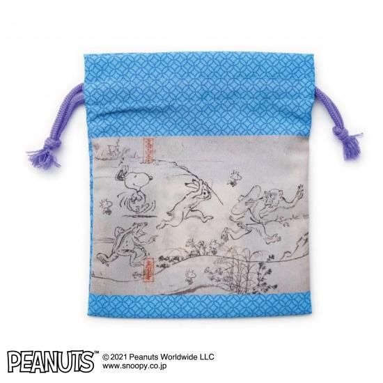 SNOOPY×鳥獣戯画 巾着