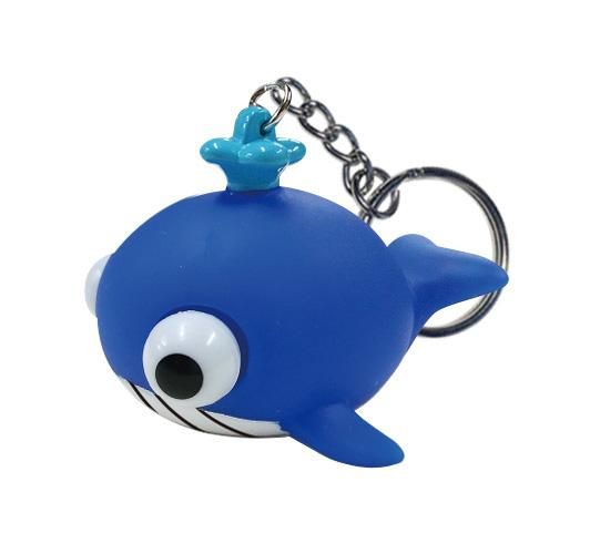 飛び出しマスコットキーホルダー まりん（クジラ） - ゆるくて
