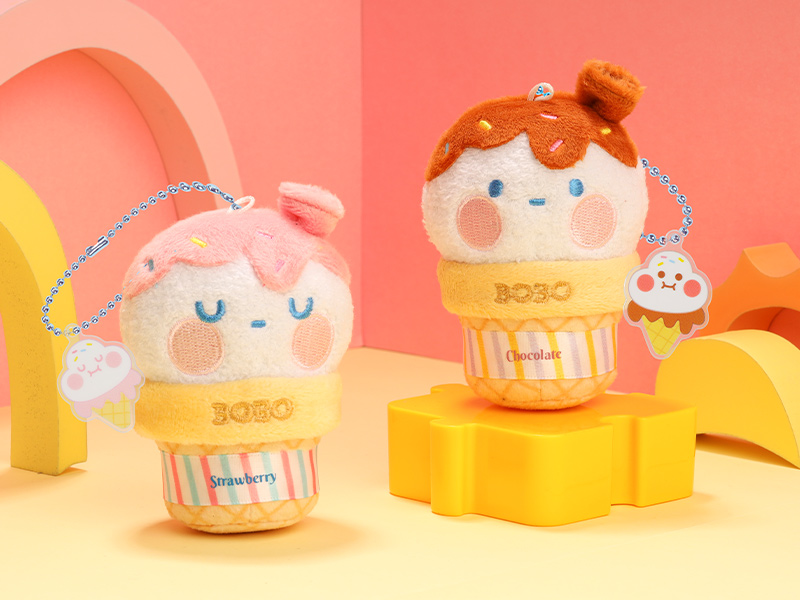 BOBO ＆ COCO スイーツシリーズ ボールチェーン付きぬいぐるみ