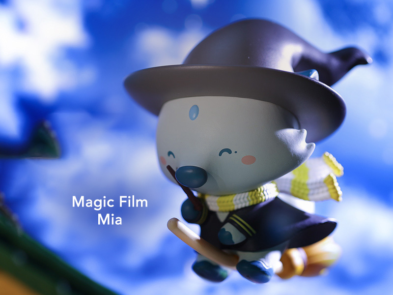 油彩画 帽子をかぶったキャラクター