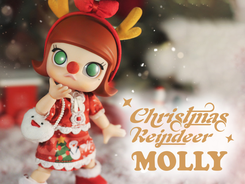 MOLLY Christmas Reindeer アクションフィギュア - POP MART JAPAN オンラインショップ