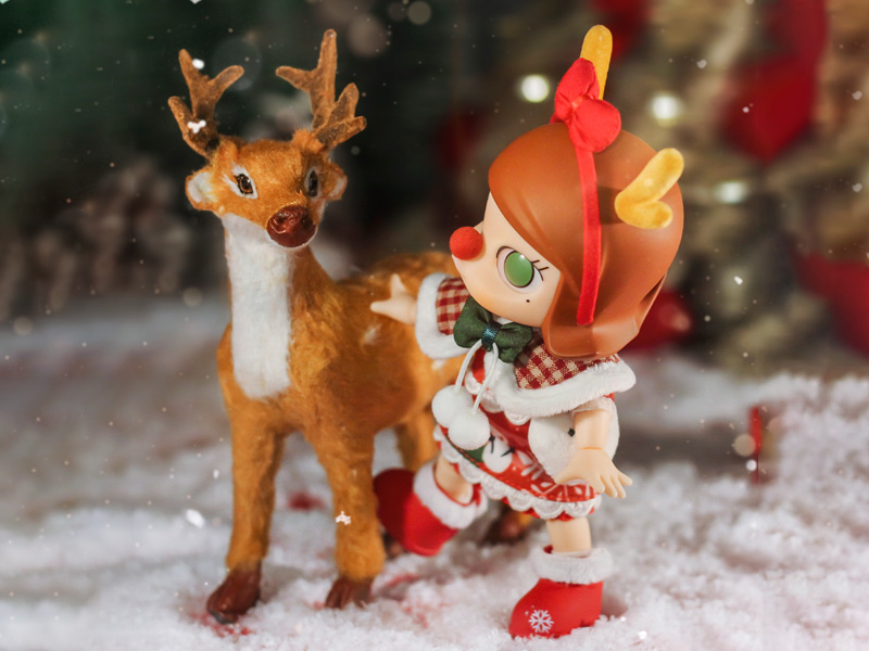 MOLLY Christmas Reindeer アクションフィギュア - POP MART MOLLY Christmas Reindeer アクションフィギュア - POP MART
