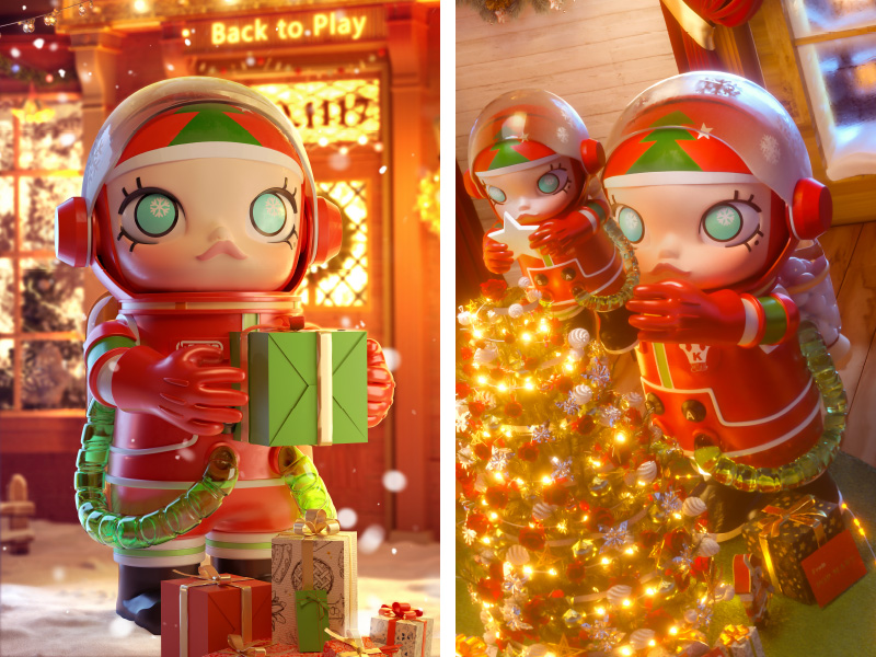 MEGA コレクション 1000% SPACE MOLLY CHRISTMAS【限定品】 - POP MART ...