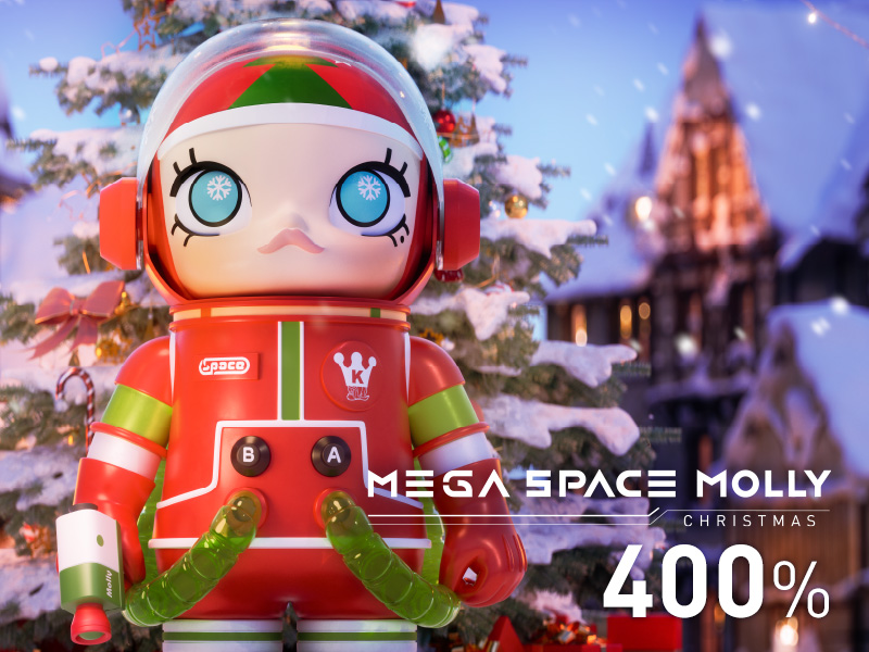 POP MART MEGA SPACE MOLLY CHRISTMAS 400%