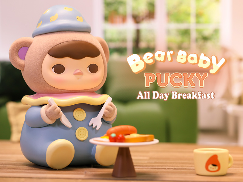 PUCKY All Day Breakfast Bear Baby ビッグサイズ - POP MART JAPAN