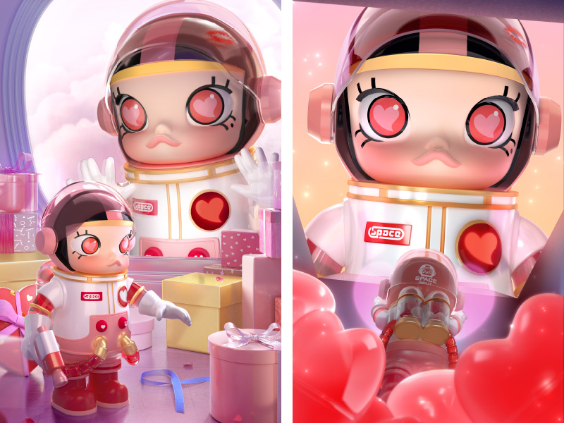 MEGA コレクション 400％ SPACE MOLLY HEARTBEAT【限定品】 - POP MART ...