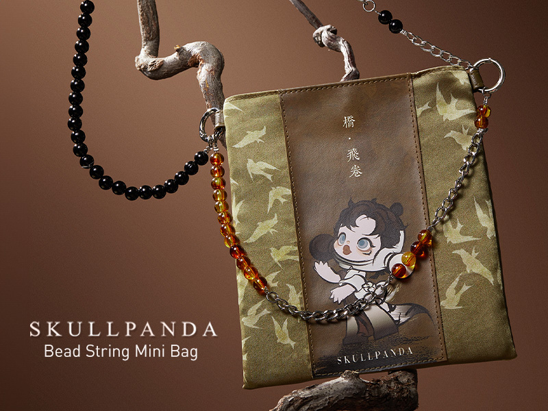 SKULLPANDA The Ink Plum Blossom ビーズストラップ ミニバッグ SKULLPANDA The Ink Plum Blossom ビーズストラップ ミニバッグ