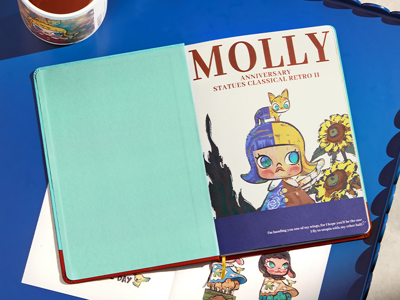 MOLLY アニバーサリー クラシカル レトロ 2 ノート - POP MART MOLLY アニバーサリー クラシカル レトロ 2 ノート - POP MART