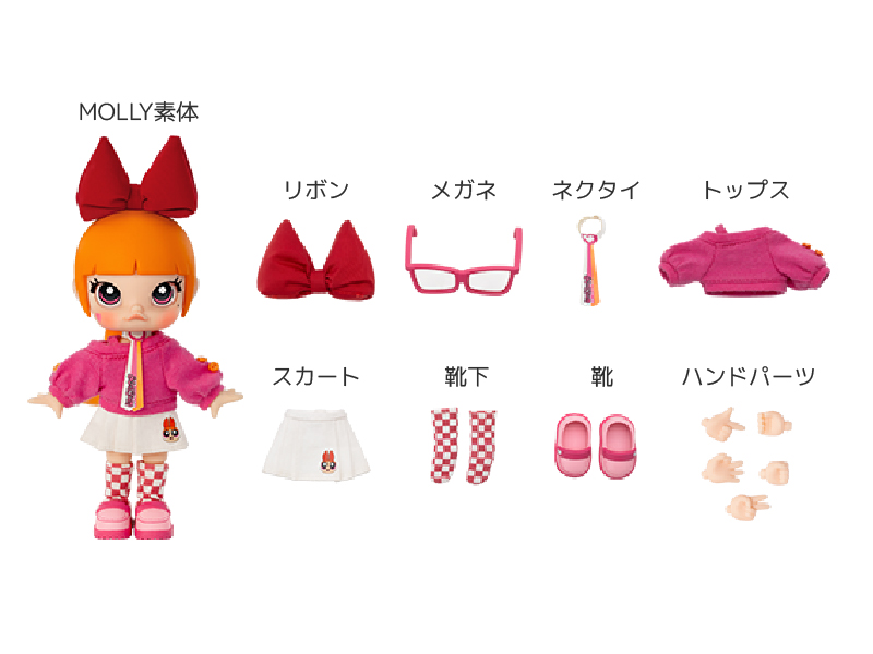 MOLLY × パワーパフ ガールズ シリーズ アクションフィギュア MOLLY × パワーパフ ガールズ シリーズ アクションフィギュア