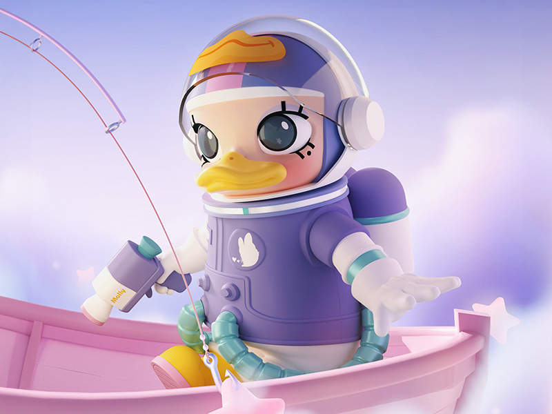 POP MART100% Space Molly ドナルド デイジ Donald