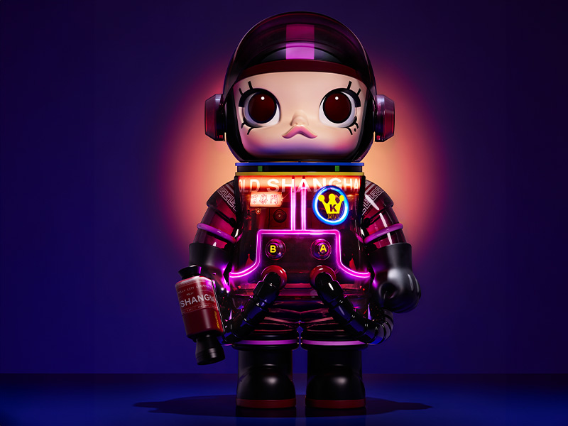 その他 POPMART MOLLY MEGA 400% palmer house Pop Mart Mega Space Molly Palmer House 400% - US