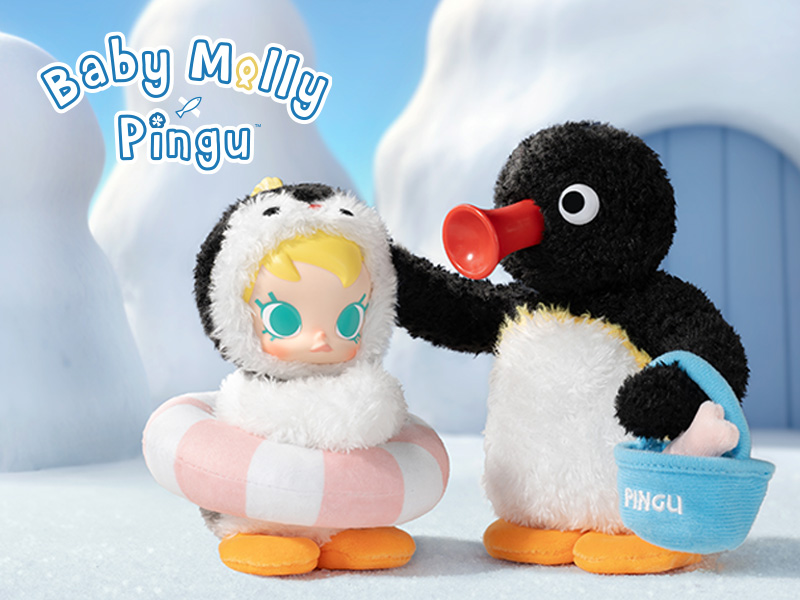 Baby Molly × Pingu Happy Fishing シリーズ ぬいぐるみ Baby Molly × Pingu Happy Fishing シリーズ ぬいぐるみ