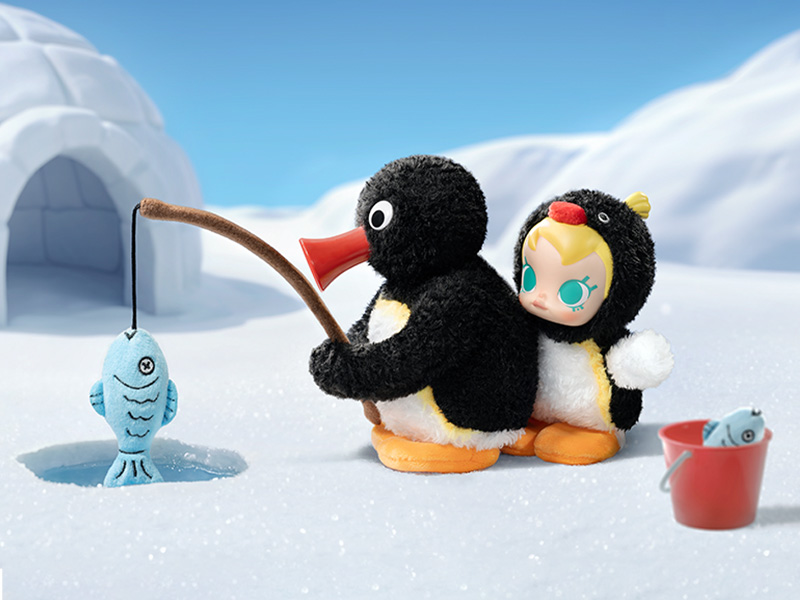 Baby Molly × Pingu Happy Fishing シリーズ ぬいぐるみ