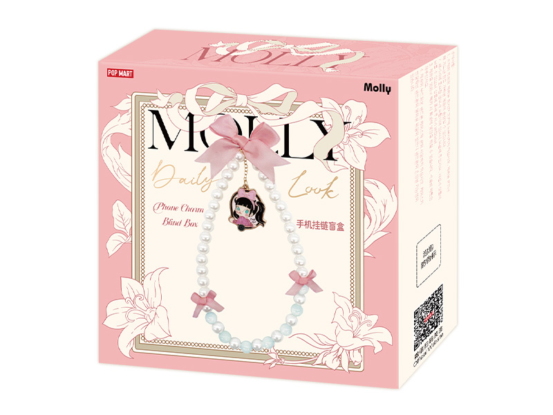 【シークレット】ポップマート モリー フォンチャーム MOLLY Daily Look シリーズ フォンチャーム【ピース】 - POP