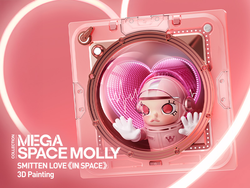MEGA SPACE MOLLY SMITTEN LOVE《IN SPACE》3D Painting - POP