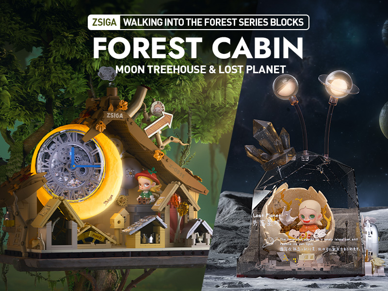 ZSIGA Walking Into The Forest シリーズ ブロック Forest Cabin