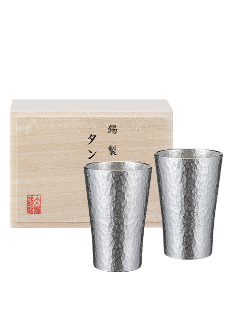 タンブラー 六花 小ペア - 大阪錫器 公式オンラインショップ