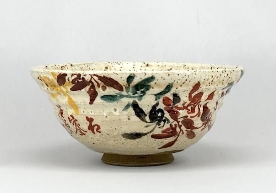 犬山焼 吉野吉介(鉄之介)作 山本石荘画 茶碗 無傷 共箱。 犬山焼 吉野吉介(鉄之介)作 山本石荘画 茶碗 無傷 共箱。