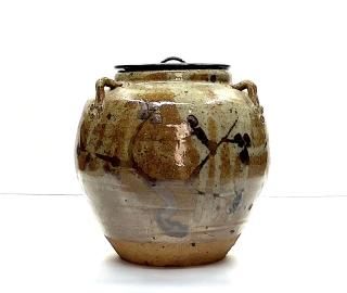 في ホビー・楽器・アート 大岡緑作 稲穂絵俵棗 共箱 茶道具 銀地