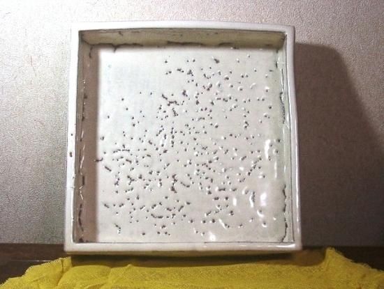 三輪栄造作萩角皿。