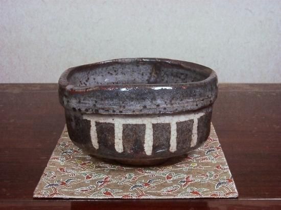 早川春泰 作  絵志野茶碗  茶道具 瀬戸早川春泰作ネズミ志野茶碗。