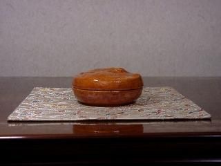 京焼・清水焼 二代目高野正阿弥作 辻堂 香合 共箱 古物