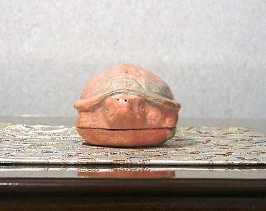 楽焼 常盤焼 栗田菊次郎 作 亀 香合 無傷 共箱 保証。 【公式通販】
