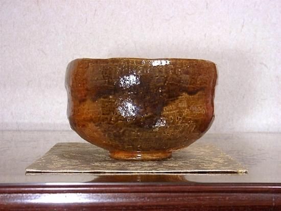 梅山窯 壮明作 大樋焼飴茶碗