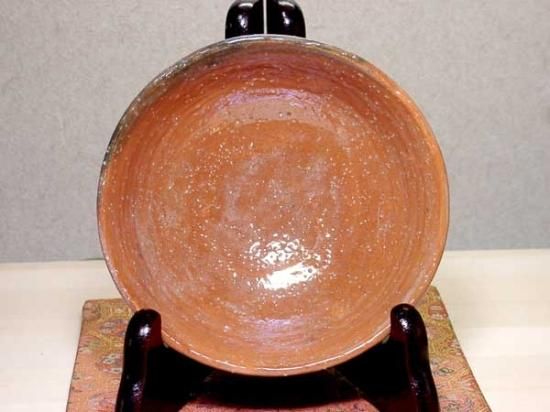 京焼・清水焼 醍醐窯 島 荷平(初代) 作 赤楽平茶碗 無傷 箱合 保証 京焼・清水焼 醍醐窯 島 荷平(初代) 作 赤楽平茶碗 無傷 箱合 保証