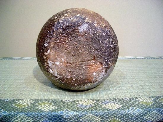 信楽焼 阿部 均 作 掛花入 無傷 共箱 保証。