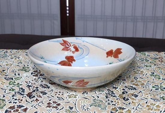 京焼・清水焼 小倉陶房 作 夏茶碗 在銘「金魚」② 新品 化粧箱 京焼・清水焼 小倉陶房 作 夏茶碗 在銘「金魚」② 新品 化粧箱