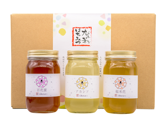 300ｇ 3本ギフトセット 九華はちみつ 舘養蜂場本店