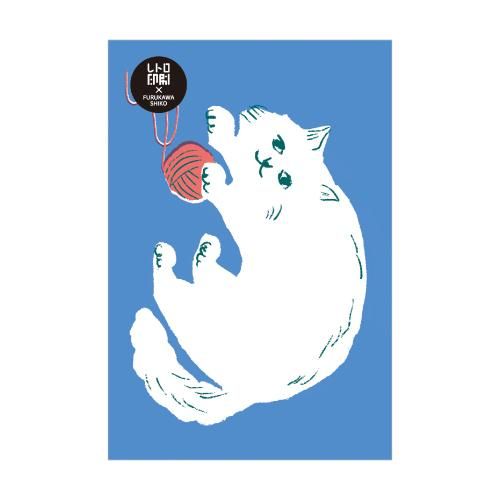 レトロ印刷 ポストカード | 毛糸ねこ - 和紙の店 紙遊 オンライン